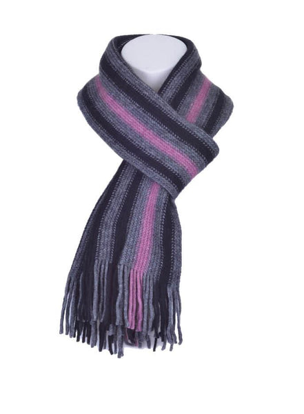Possum Merino Wide Offset Stripe Scarf