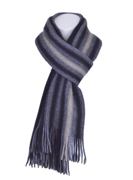 Possum Merino Wide Offset Stripe Scarf