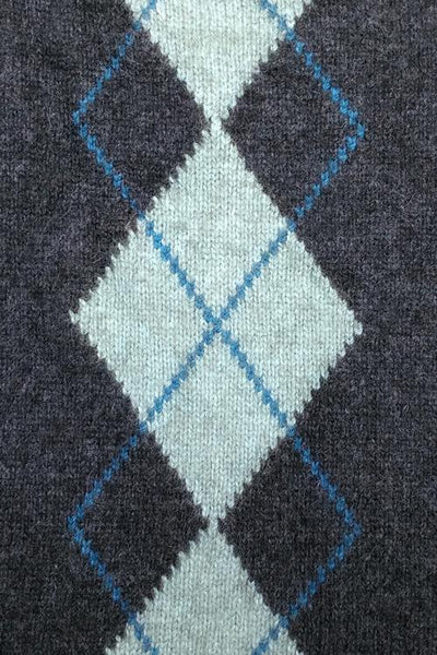 Possum Merino Argyle V-Neck Jersey