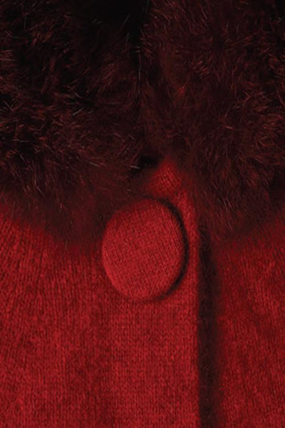 Possum Merino Fur Trim Cape