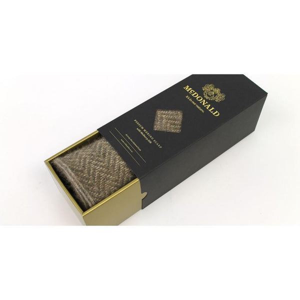 Possum Merino Two Tone Herringbone Scarf Gift Box