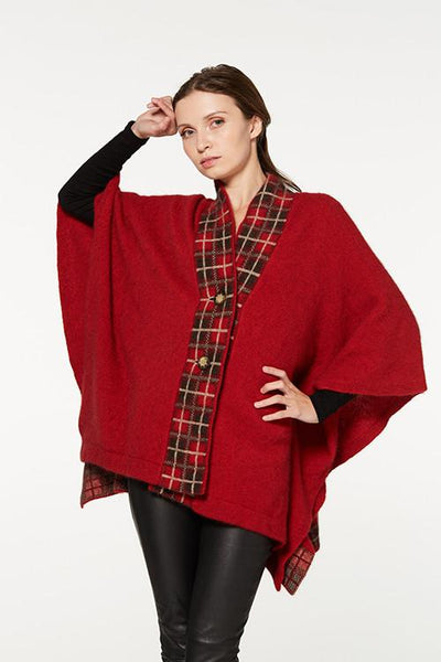 Possum Tartan Cape with Buttons