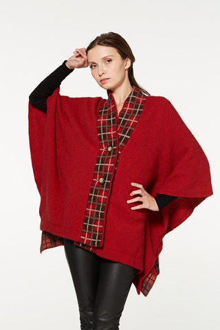 Possum Tartan Cape with Buttons