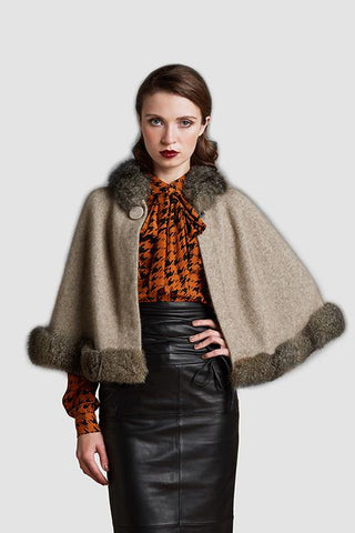 Possum Fur Trim Cape