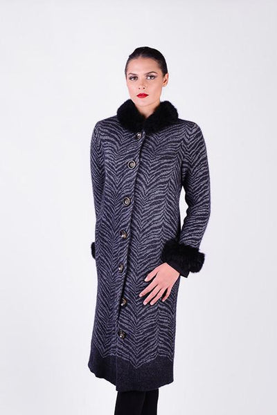 Possum Merino Safari Coat with Fur
