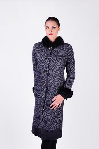 Possum Merino Safari Coat with Fur