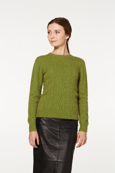 Possum Crew Neck Jersey with Lace Detail