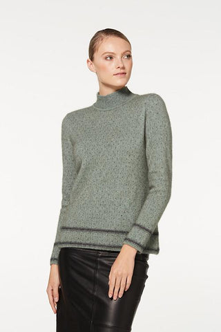 Possum Merino Two Tone Turtle Neck Mint
