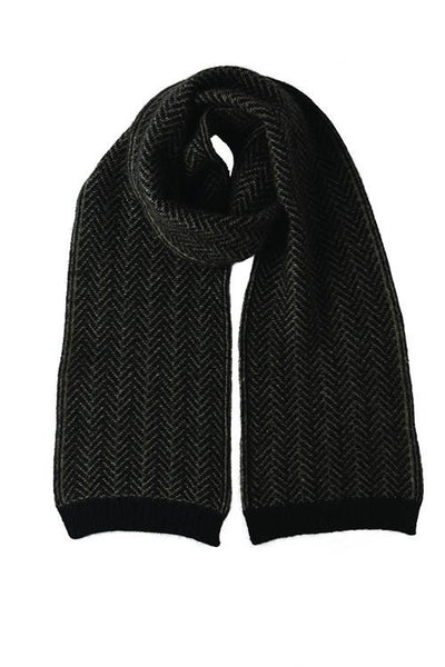 Possum Merino Herringbone Two Tone Scarf Gift Box