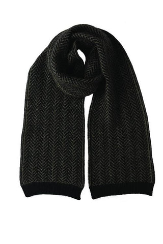Possum Merino Herringbone Two Tone Scarf Gift Box