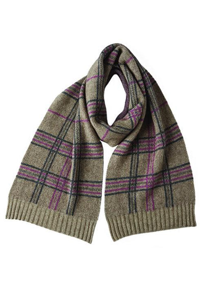 Possum Merino Broad Check Scarf