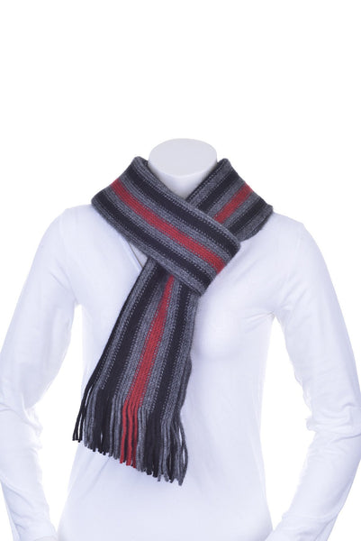 Possum Merino Wide Offset Stripe Scarf