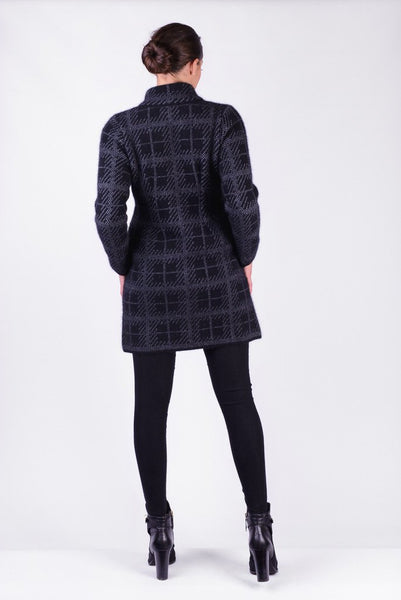 Possum Merino Tartan Longline Coat