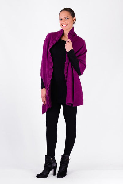 Possum Merino Ruffle Shrug Wrap