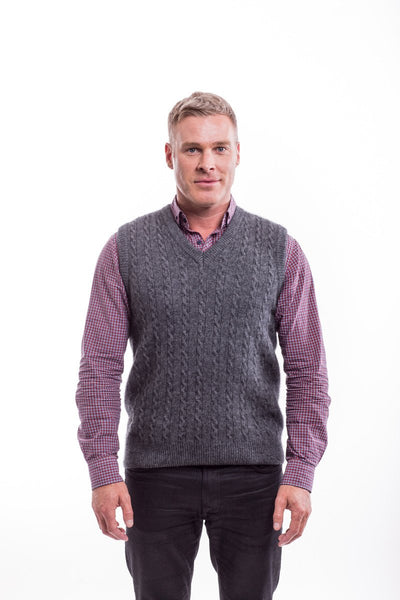 Possum Merino Cable Vest