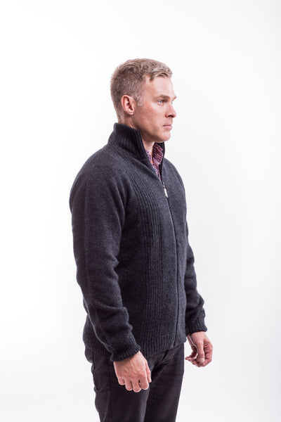 Possum Merino Rib Front Jacket - McDonald Textiles - Development
