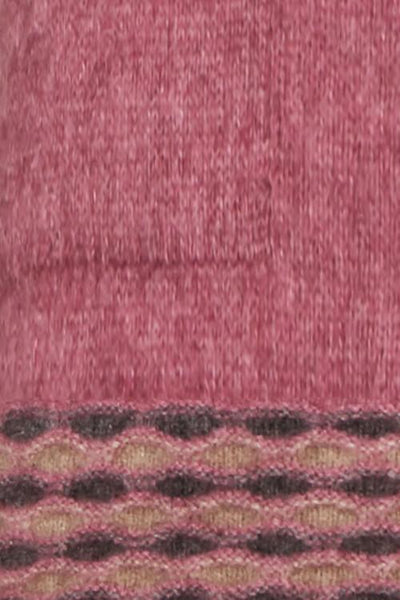 Possum Merino Wave Trim Glove Heather