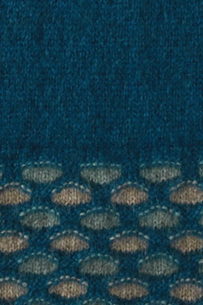 Possum Merino Wave Trim Scarf Teal